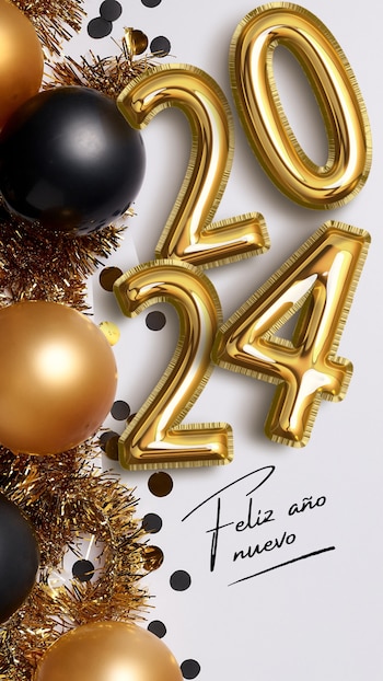 Postales de Año Nuevo 2024 para compartir por WhatsApp, Facebook, Twitter e Instagra | Canva/Pinterest/Google
