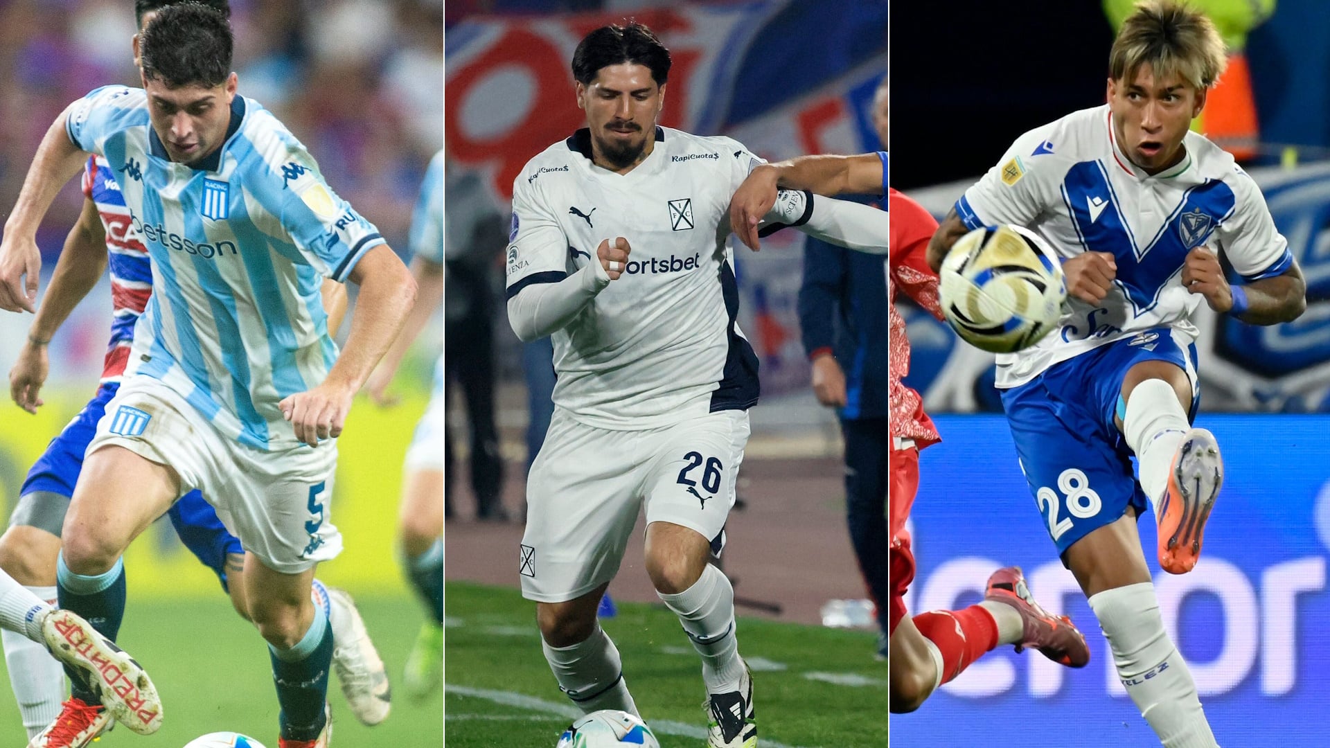 Juan Nardoni, Kevin Lomónaco y Maher Carrizo, los tres jugadores más valiosos del fútbol argentino