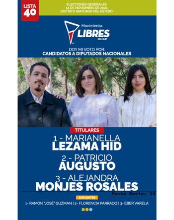 Boleta Libres del Sur en