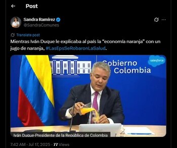 Sandra Ramírez recordó un episodio