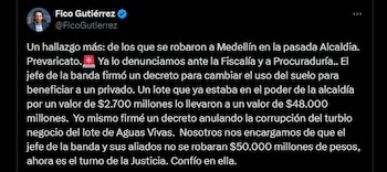 El alcalde de Medellín aseguró