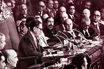 El presidente habla en el