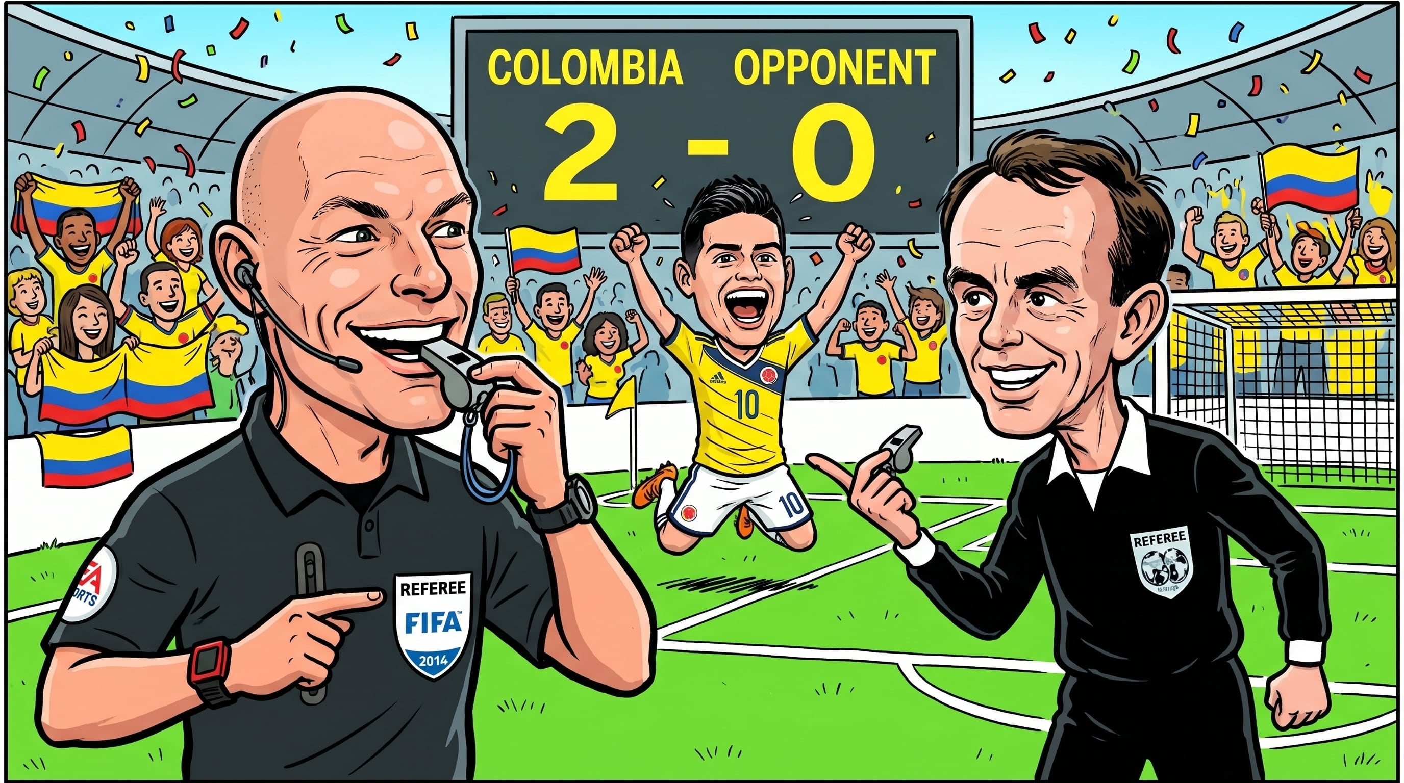 Howard Webb y George Courtney los dos árbitros ingleses que ha tenido Colombia en las Copas del Mundo - crédito Imagen Ilustrativa Infobae