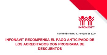Infonavit otorgará descuentos de entre