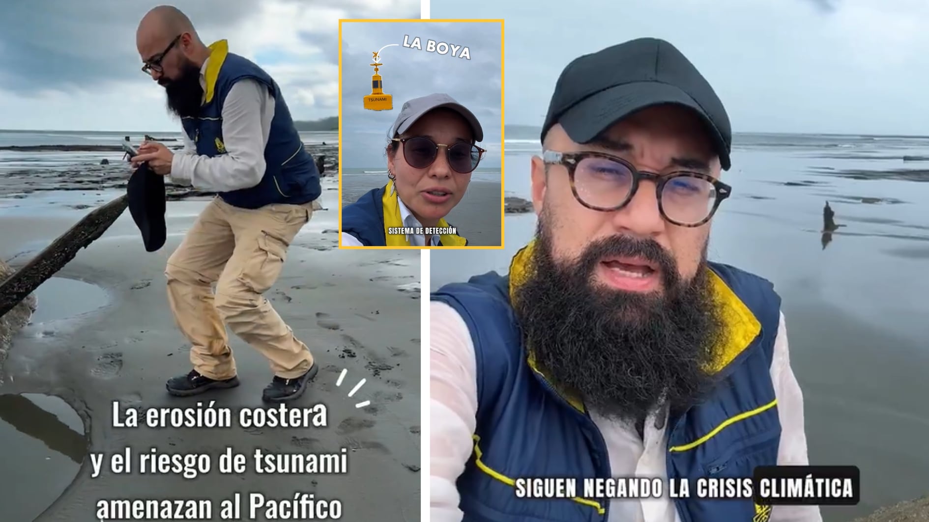 Carlos Carrillo, director de Ungrd, mostró la población en la costa del Pacífico nariñense que se la tragó el mar: “Para los que niegan la crisis climática”