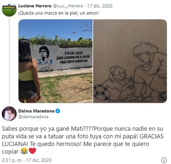 El tuit de Dalma contra
