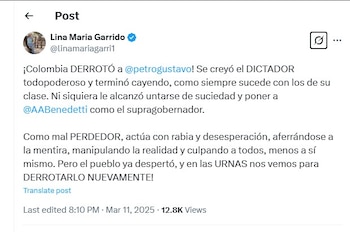 Lina María Garrido también arremetió