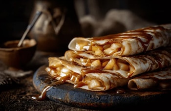 Los crepes con toffee y