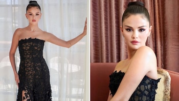 El vestido de Selena Gomez en medio de los preparativos para la boda de Taylor Swift