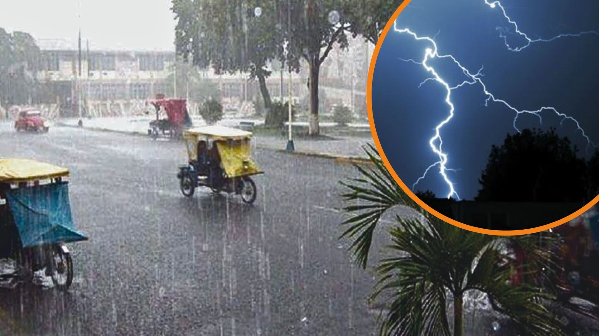 Aviso del Senamhi advierte fuerte precipitación de lluvias con descargas eléctricas para la selva central | Foto composición: Infobae Perú / Agencia Andina.