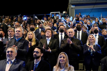 Milei en la celebración por aniversario de la independencia de Israel