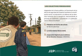 La Sala de Reconocimiento concluyó que una alianza entre militares, policías, paramilitares y un civil operó para identificar como enemigo a personas y organizaciones señaladas de vínculos con la guerrilla - crédito JEP