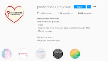 El perfil de "Predicciones Amorosas"