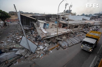 Consecuencias del doble terremoto en Venezuela. (Efe)
