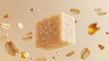 La combinación de avena, miel