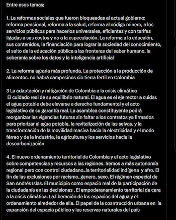 Gustavo Petro propuso un nuevo