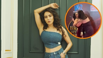 La estrella de Bollywood, Nikita Rawal, fue besada en los labios por una fan y su reacción se volvió viral