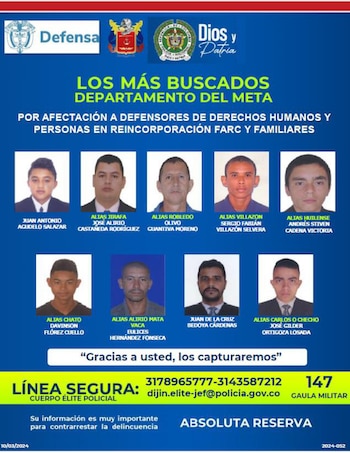 Más buscados de Colombia: Meta