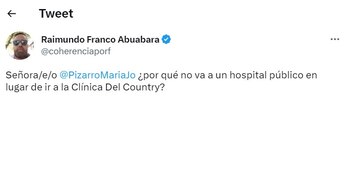Tuit de Raimundo Franco Abuabara.