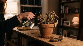 El truco con cáscara de plátano que promete revivir plantas marchitas en una noche