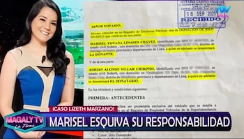 Donato Carpio explica por qué firmó un acuerdo con Marisel Linares tras denunciar el uso de un sello falso. Captura: Magaly TV La Firme.