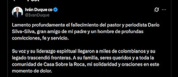Iván Duque - crédito @IvanDuque/X