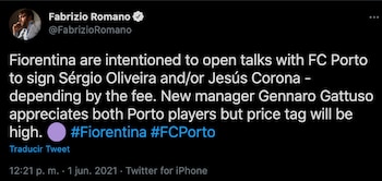 El periodista Fabrizio Romano aseguró