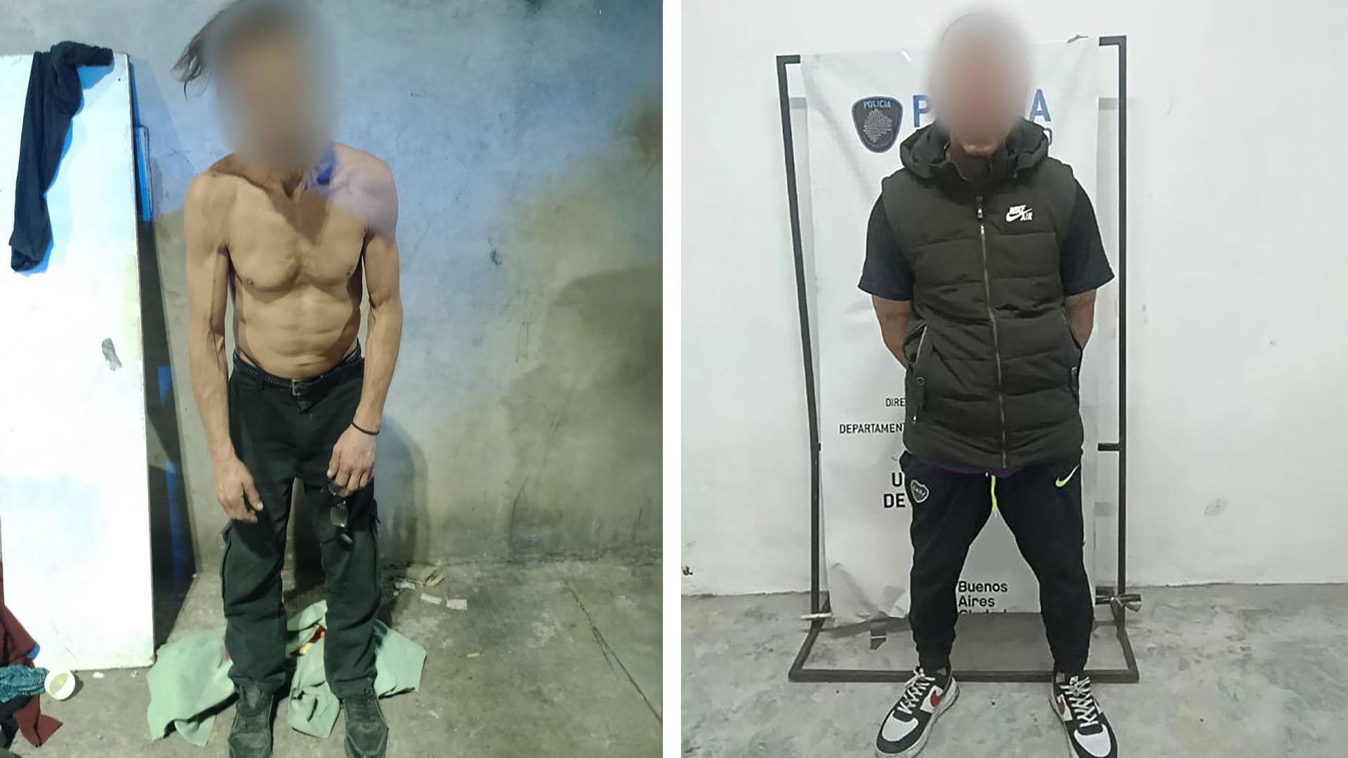 La policía detuvo a dos hombres sospechosos de haber cometido un robo en una heladería, quienes fueron captados en diferentes momentos del procedimiento