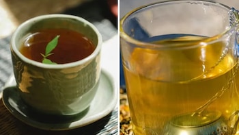 Infusiones de menta y jengibre.