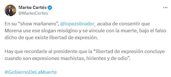 Marko Cortés criticó la respuesta del presidente López Obrador en su Mañanera sobre el uso de estas playeras