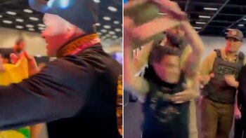 Violento show: un boxeador argentino