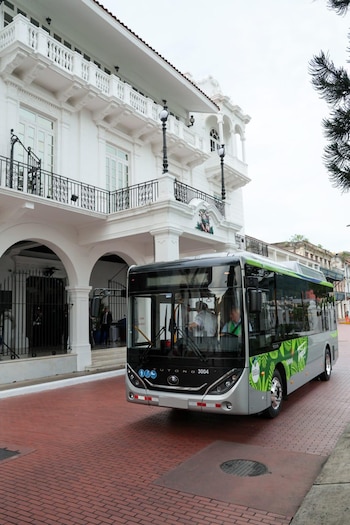 Cada unidad cuenta con capacidad para 60 pasajeros, conexión WiFi, siete cámaras de seguridad y sistemas de asistencia avanzada a la conducción. Cortesía