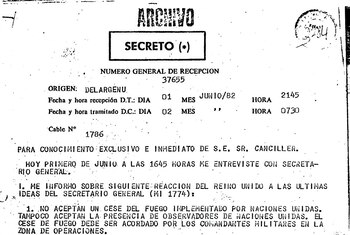 Cable del embajador argentino en