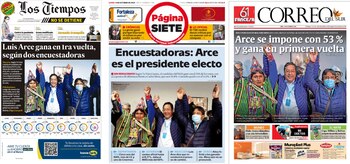 La prensa boliviana dio por
