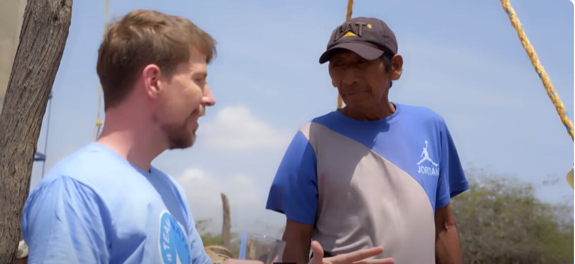 MrBeast lleva agua potable a comunidades wayuu de La Guajira con campaña global Team Water - crédito MrBeast/YouTube