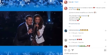 Thalía junto a Michael Bublé