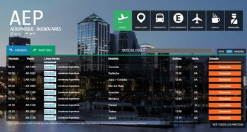 La página web de Aeropuertos