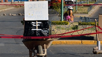 Protesta con féretros en Bolivia