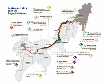 Mapa: Concesión Vía 40 Express