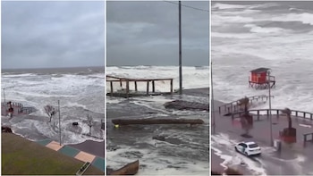 Fuerte temporal en la Costa Atlántica: las imágenes de la crecida del mar que provocó destrozos en varias ciudades