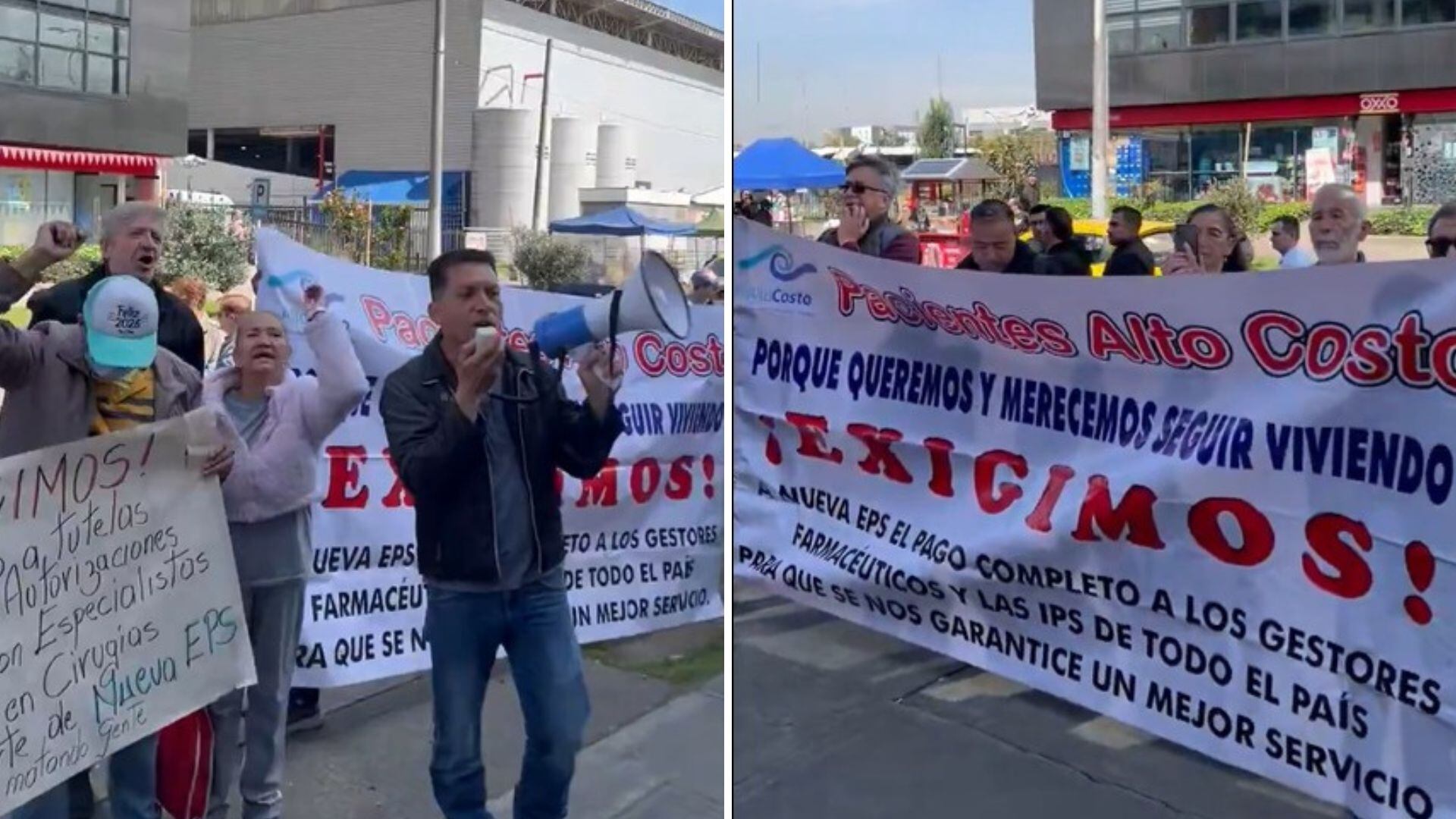 Pacientes denunciaron suspensión de tratamientos en la Nueva EPS en Bogotá - crédito Captura video/Redes sociales