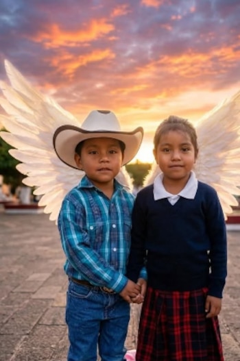 Los pequeños Azael Ponce Luna y Daniela Guadalupe Anguiano Luna, de cuatro y seis años respectivamente fueron las víctimas del incendio en Soyatlán del Oro Foto: Facebook