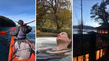 Las vacaciones paradisíacas de Guillermina Valdes con sus hijos en Cerro Bayo: relax, deportes de aventura y mucha paz
