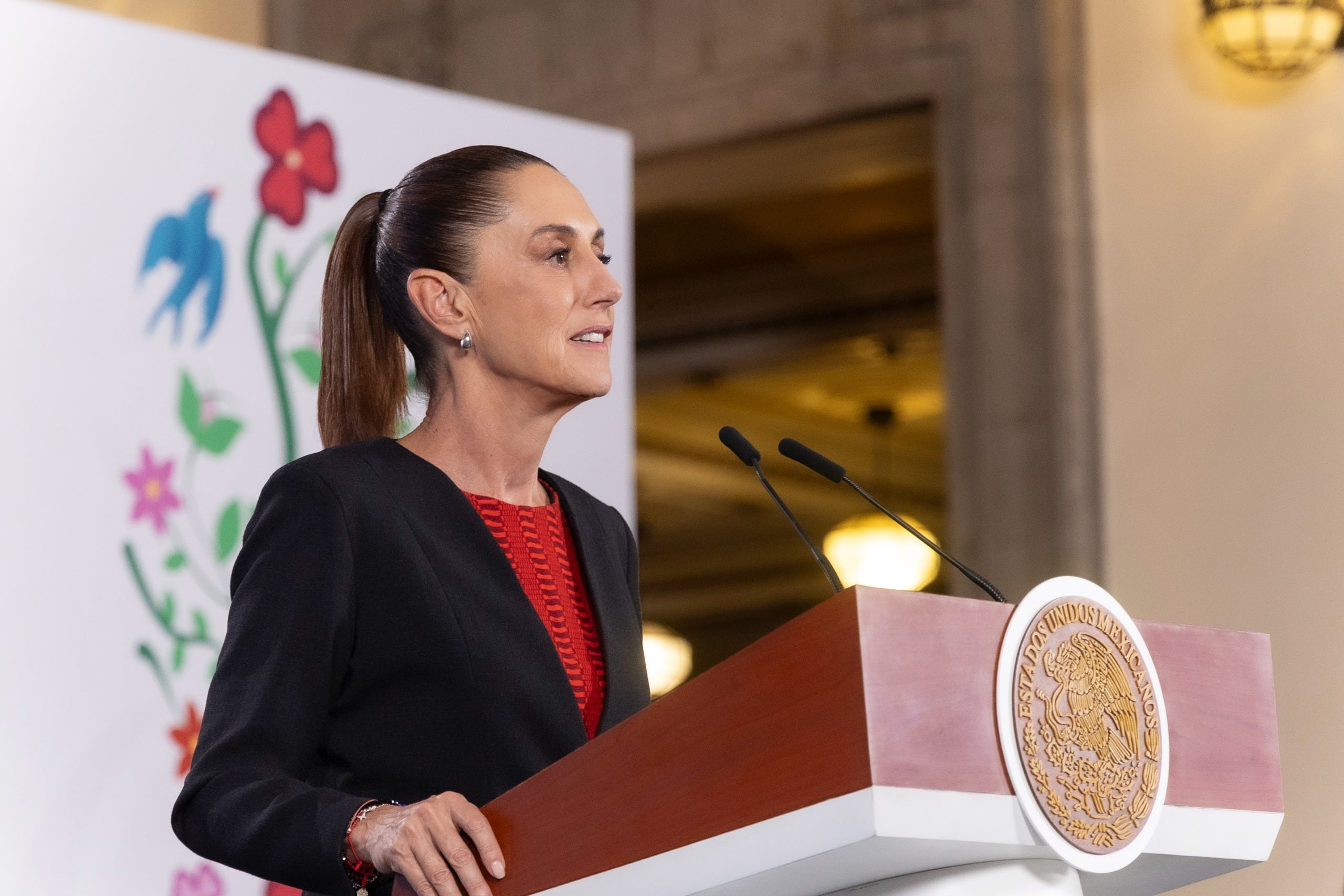 La presidenta Claudia Sheinbaum durante