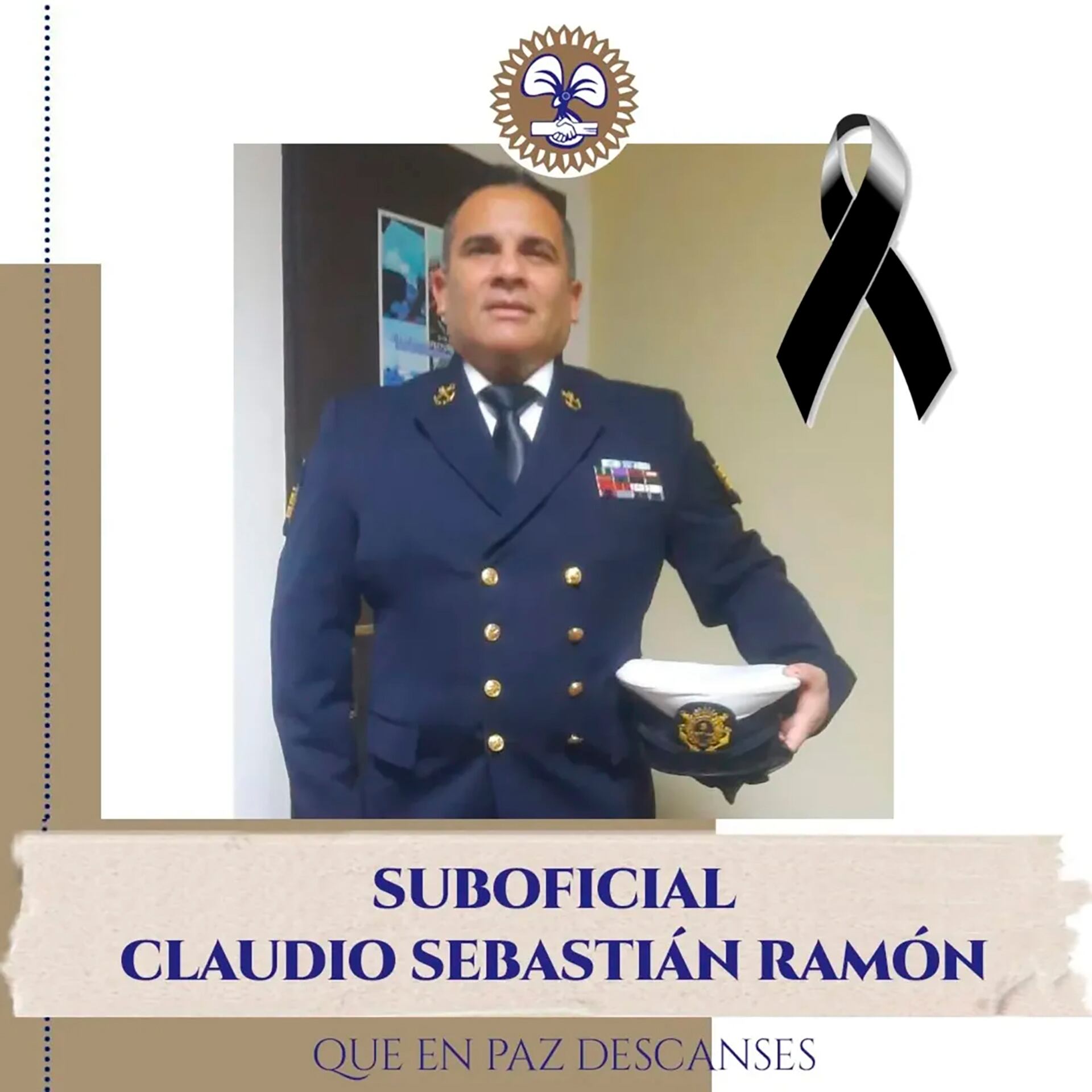 El jugador fallecido era Claudio Ramón, integrante del equipo Juventus de Rawson y miembro de la Prefectura Naval Argentina