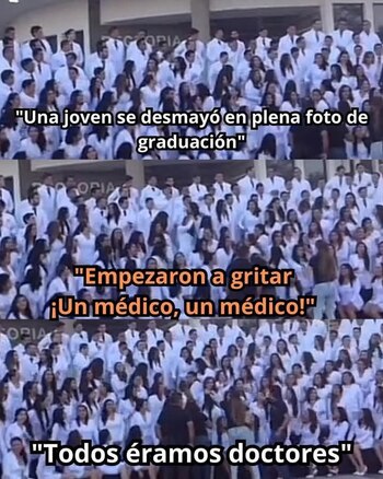 Estudiante de medicina se desmaya