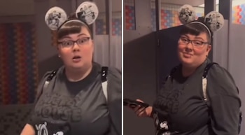 La agresora expresa su odio