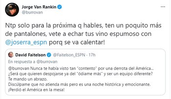 Así reclamó Van Rankin a
