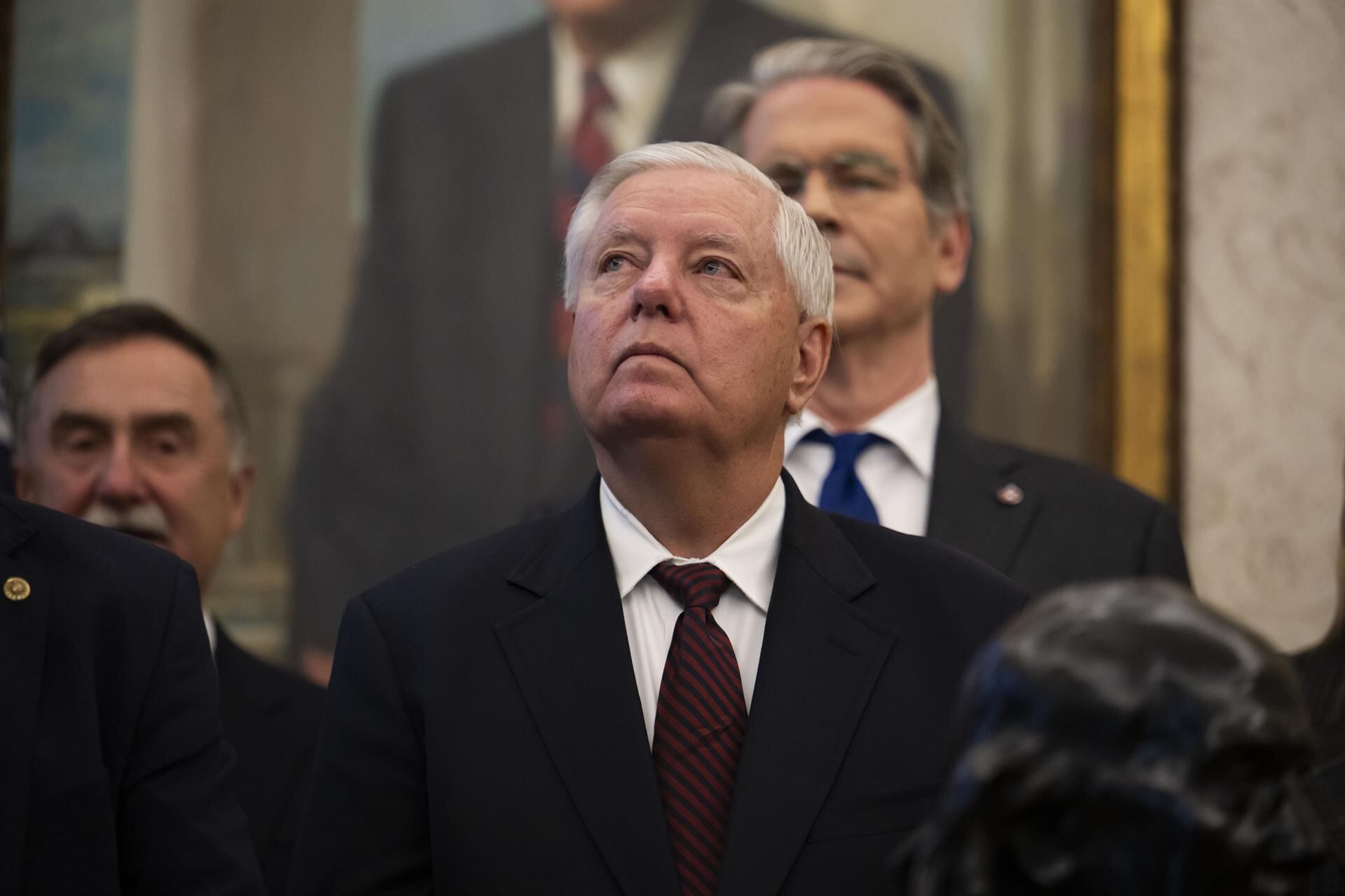 El senador estadounidense Lindsey Graham y el líder opositor iraní Reza Pahlaví en medio de la escalada de tensión con Irán