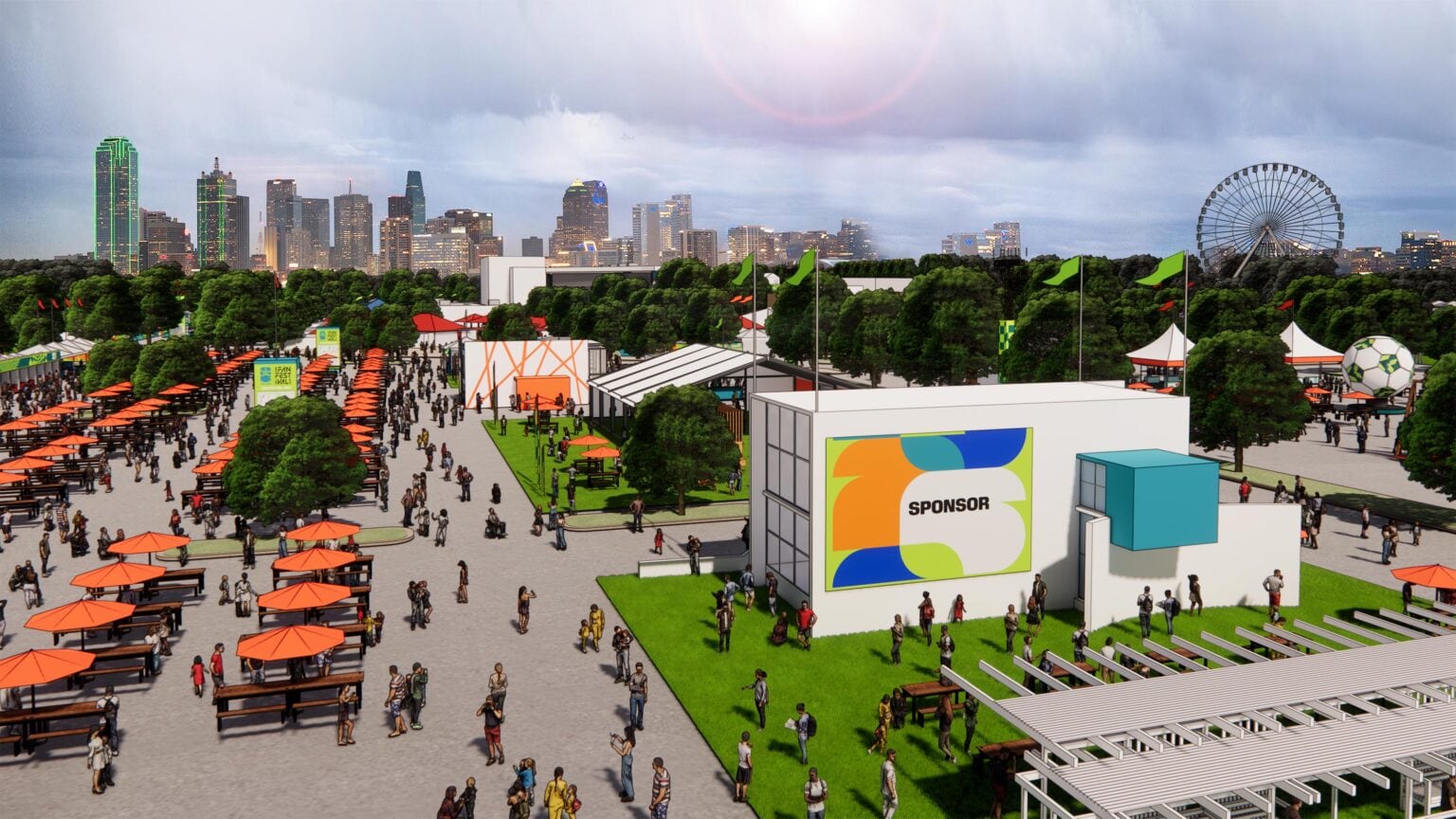Complejo de FIFA Fan Festival en Dallas. Foto: dallasfwc26